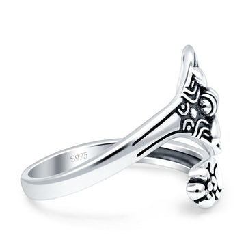 Celtic Bee Wrap Ring 18mm Oxidized Adjustable 925 Sterling Silver Wholesale